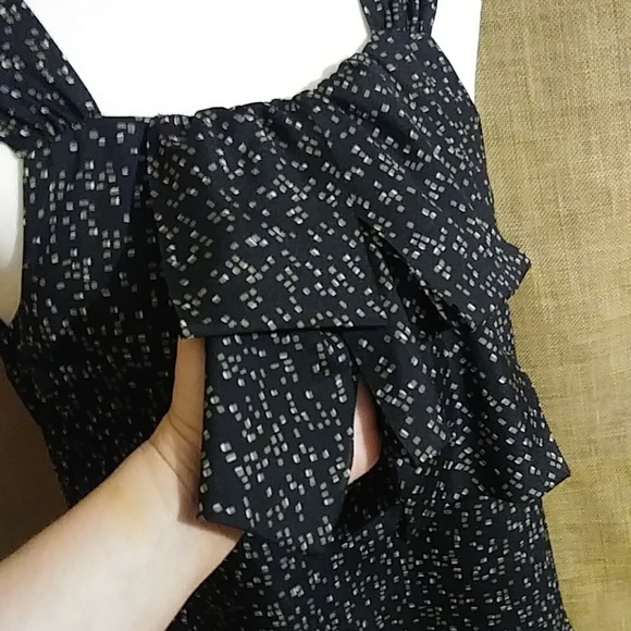 Mossimo Career Wear Bow Sleeveless Small Blouse Summer Wardrobe Top RED BANNER - Picture 4 of 8